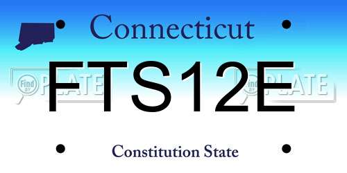 FTS12E Connecticut License Plate