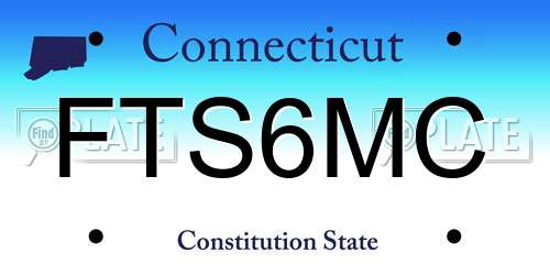 FTS6MC Connecticut License Plate