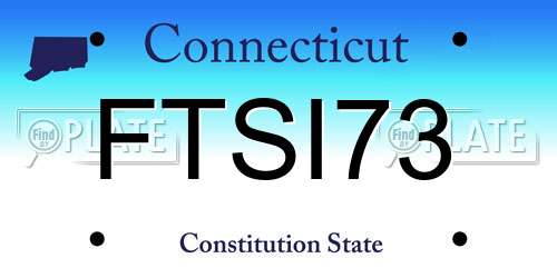 FTSI73 Connecticut License Plate