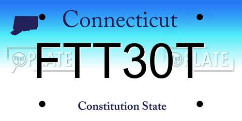 FTT30T Connecticut License Plate