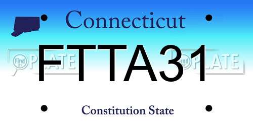 FTTA31 Connecticut License Plate