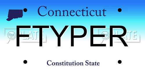 FTYPER Connecticut License Plate