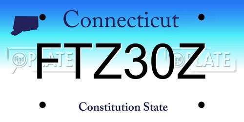 FTZ30Z Connecticut License Plate