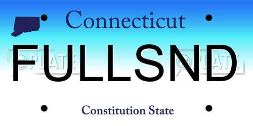 FULLSND Connecticut License Plate