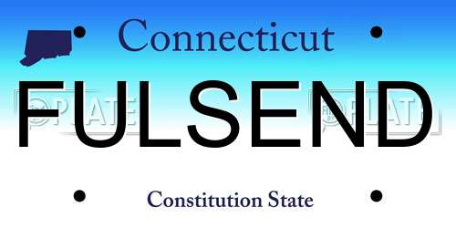 FULSEND Connecticut License Plate