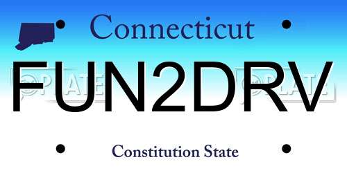 FUN2DRV Connecticut License Plate