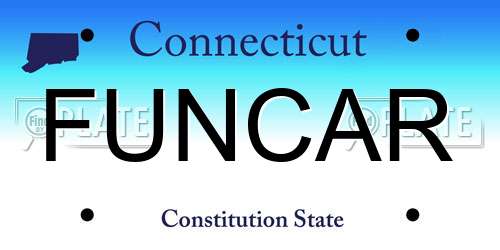 FUNCAR Connecticut License Plate