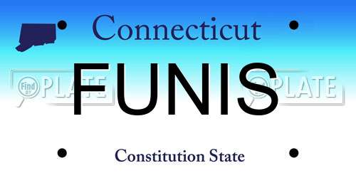 FUNIS Connecticut License Plate