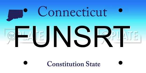 FUNSRT Connecticut License Plate