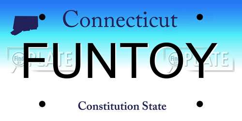 FUNTOY Connecticut License Plate