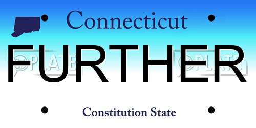 FURTHER Connecticut License Plate