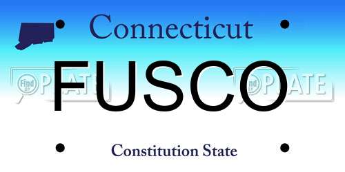 FUSCO Connecticut License Plate
