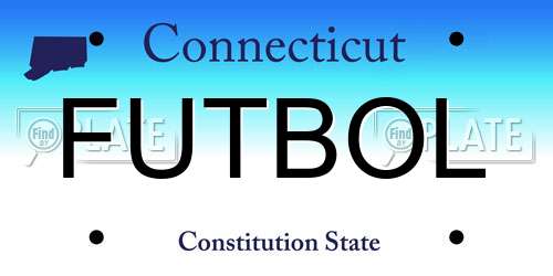 FUTBOL Connecticut License Plate