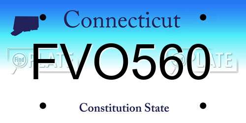 FVO560 Connecticut License Plate