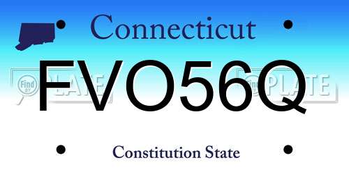 FVO56Q Connecticut License Plate