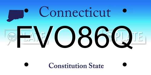 FVO86Q Connecticut License Plate