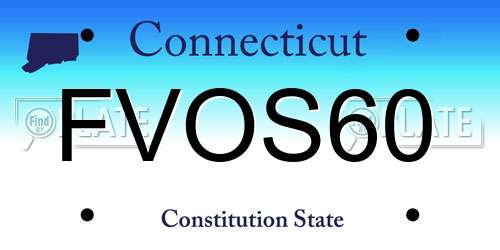 FVOS60 Connecticut License Plate