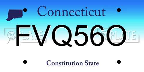 FVQ56O Connecticut License Plate