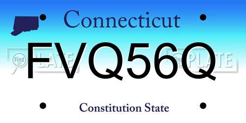FVQ56Q Connecticut License Plate
