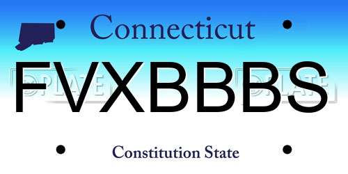 FVXBBBS Connecticut License Plate