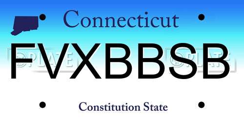 FVXBBSB Connecticut License Plate
