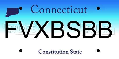 FVXBSBB Connecticut License Plate