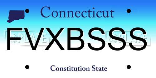 FVXBSSS Connecticut License Plate