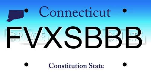 FVXSBBB Connecticut License Plate