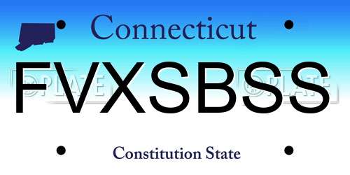 FVXSBSS Connecticut License Plate