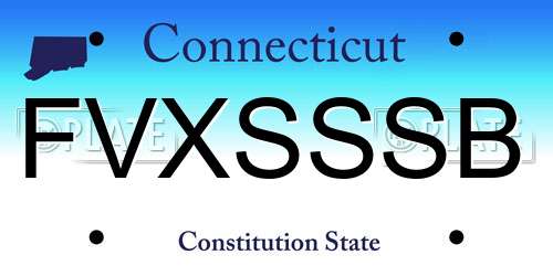 FVXSSSB Connecticut License Plate