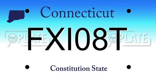 FXI08T Connecticut License Plate