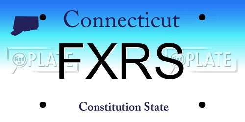 FXRS Connecticut License Plate