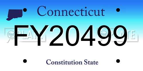 FY20499 Connecticut License Plate