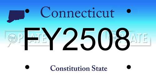 FY2508 Connecticut License Plate