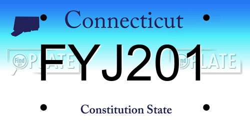 FYJ201 Connecticut License Plate