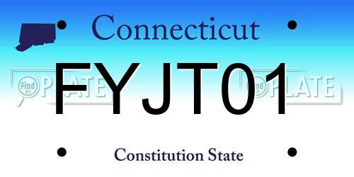 FYJT01 Connecticut License Plate