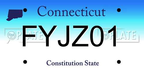 FYJZ01 Connecticut License Plate