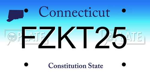 FZKT25 Connecticut License Plate