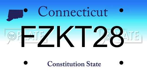 FZKT28 Connecticut License Plate