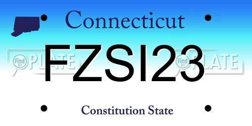 FZSI23 Connecticut License Plate
