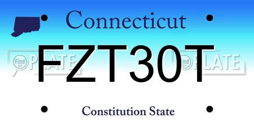 FZT30T Connecticut License Plate