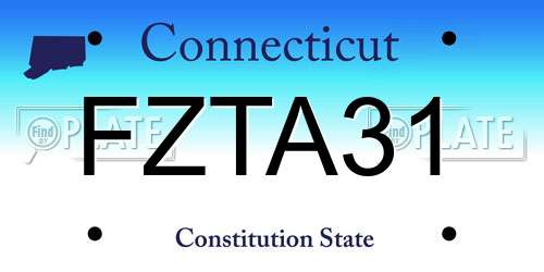 FZTA31 Connecticut License Plate