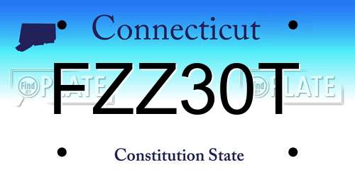 FZZ30T Connecticut License Plate
