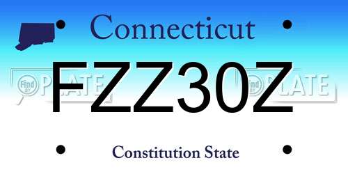 FZZ30Z Connecticut License Plate