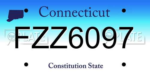 FZZ6097 Connecticut License Plate
