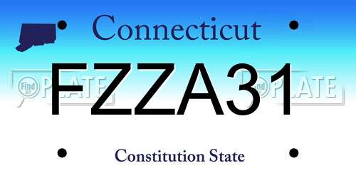 FZZA31 Connecticut License Plate
