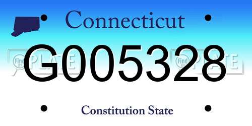 G005328 Connecticut License Plate