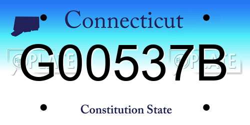 G00537B Connecticut License Plate