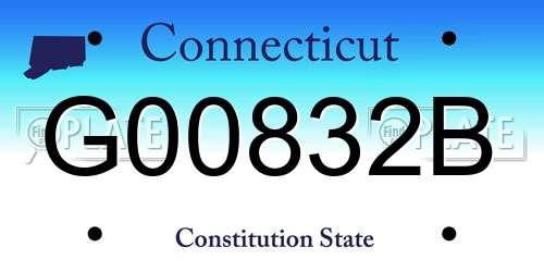 G00832B Connecticut License Plate