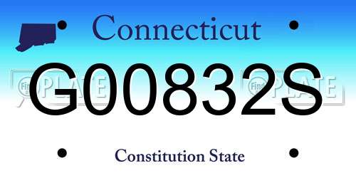 G00832S Connecticut License Plate